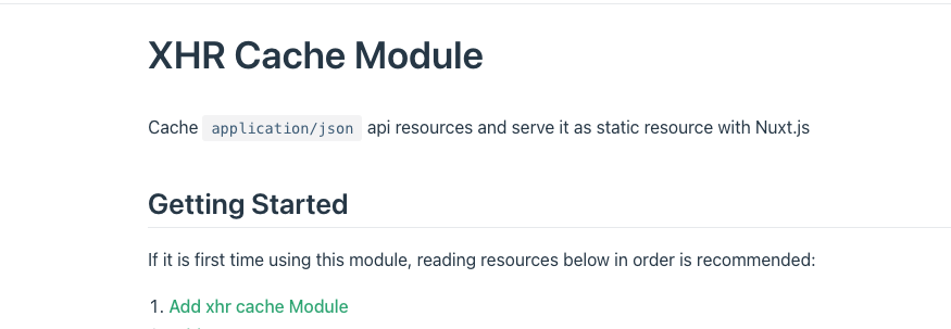 XHR Cache — Nuxt Module